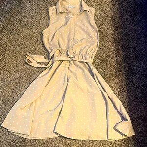 Half Button flare dress